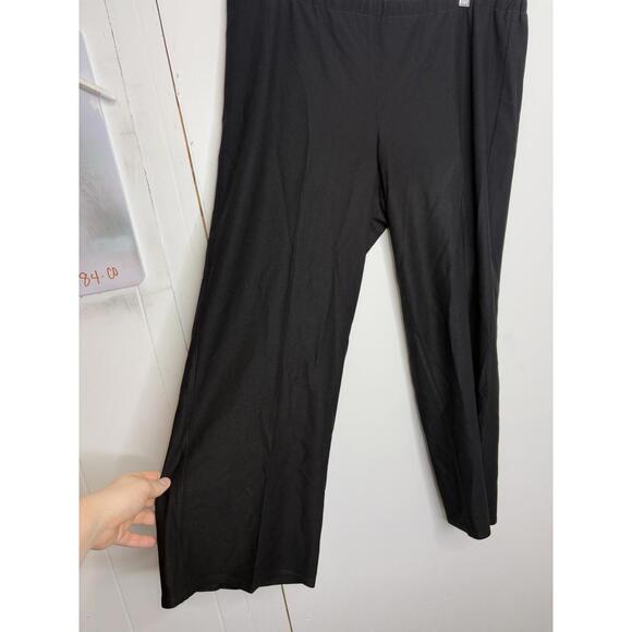 Eileen Fisher Pants Womens Large Wide Leg Pull ON Cropped Classic Minimalist - Picture 4 of 7